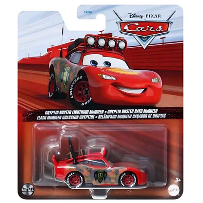 Cars Disney Lightning McQueen Cryptid Hunter with roof headlights and adventurous look