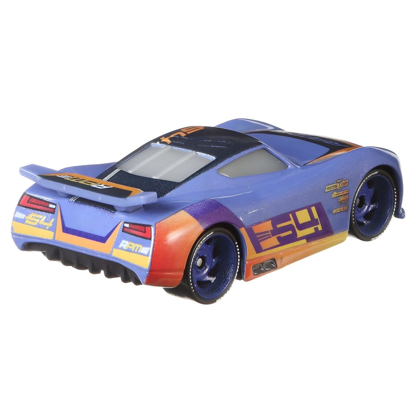 Cars Disney Barry DePedal Mattel azul e laranja personagem de corrida Disney Pixar Cars