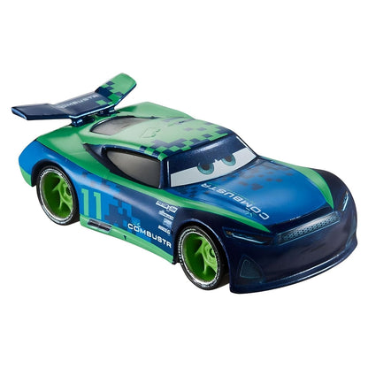 Cars Disney Chris Roamin blue and green with number 11 and Disney Pixar Cars racing look