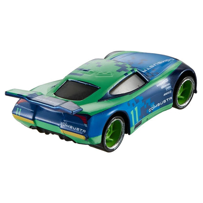 Cars Disney Chris Roamin blue and green with number 11 and Disney Pixar Cars racing look