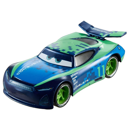 Cars Disney Chris Roamin blue and green with number 11 and Disney Pixar Cars racing look