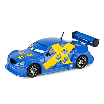 Cars Disney Flash Nilsson blue and yellow by Mattel inspired by racing