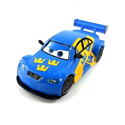 Cars Disney Flash Nilsson blue and yellow by Mattel inspired by racing