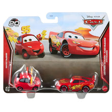 Disney Pixar Cars 2-pack with Maddy McGear and Lightning McQueen die-cast vehicles by Mattel