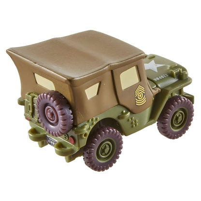 Cars Disney Pixar Sarge military green with expressive look