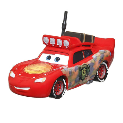 Cars Disney Lightning McQueen Cryptid Hunter with roof headlights and adventurous look