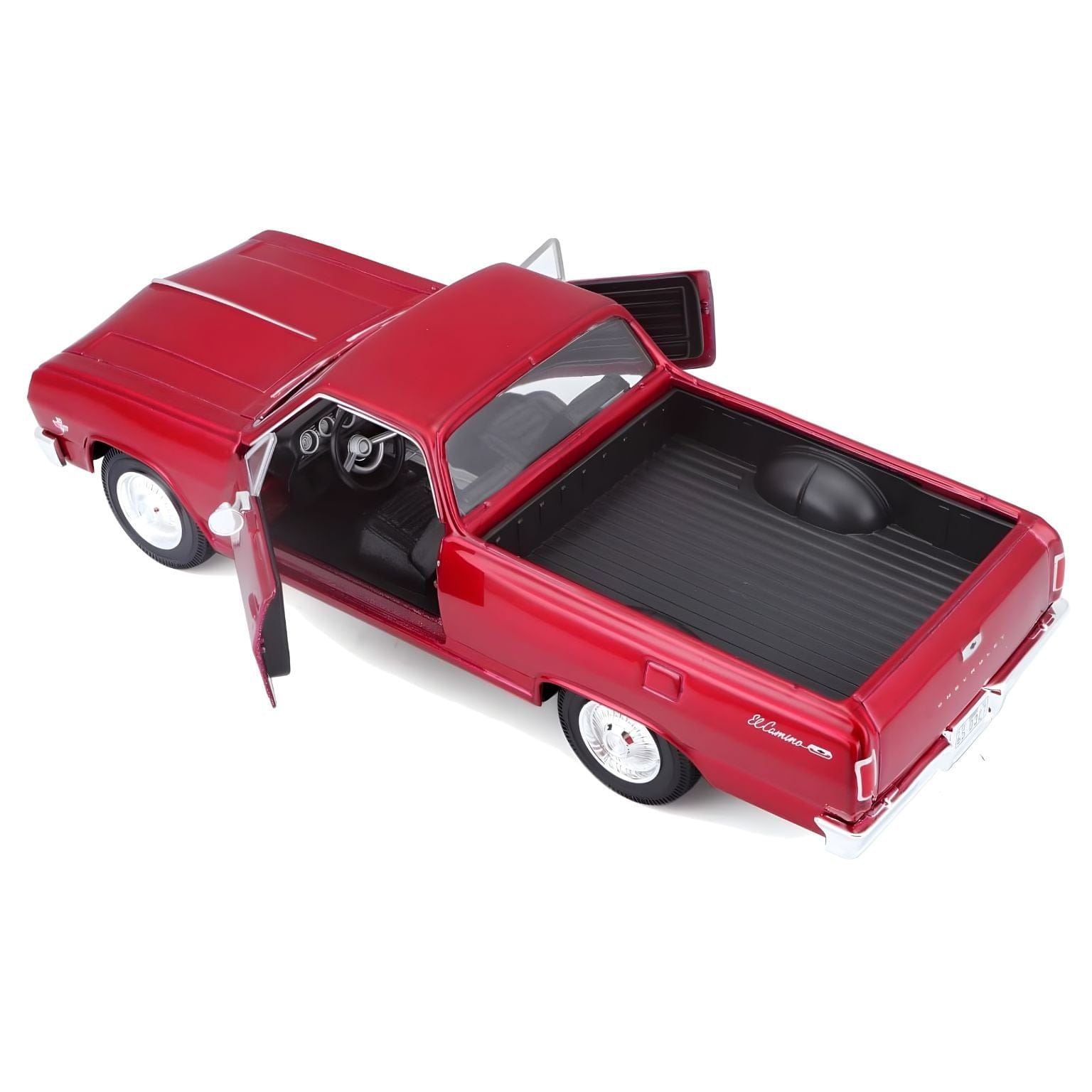 Chevrolet El Camino vermelho 1965 1/24 Maisto miniatura clássica com porta funcional