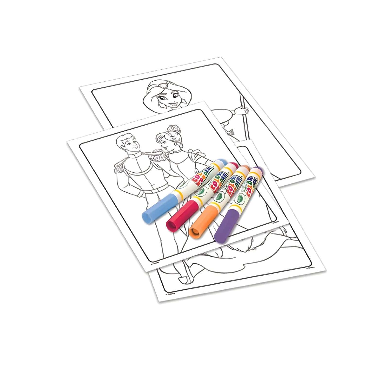 Colorir sem manchas Princesas Disney Crayola com páginas para colorir e marcadores Color Wonder