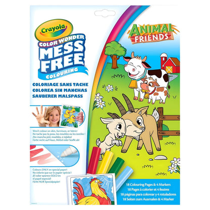 Crayola Color Wonder Farm Animals cover with cow, goat, calf, farm and colored pens