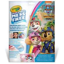 Caderno Colorir sem manchas Patrulha Pata Crayola com canetas especiais e personagens da Patrulha Pata na capa
