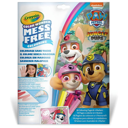 Crayola Mess-Free Color Wonder Paw Patrol notebook with special pens and Paw Patrol characters on the cover