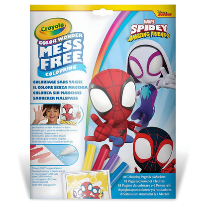 Crayola Mess-Free Color Wonder Spidey and his Amazing Friends with coloring pages and special markers