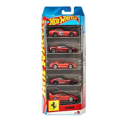 Hot Wheels Ferrari 5-car set with five collectible cars