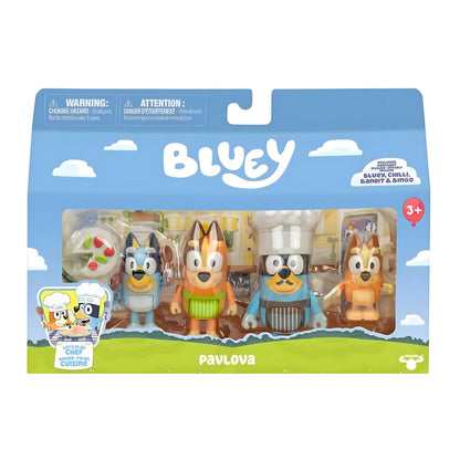 Bluey Pavlova Family Pack by Moose Toys with four figures and accessories