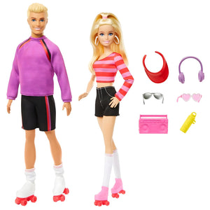 Conjunto Barbie e Ken Patinadores