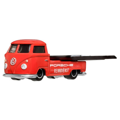 Hot Wheels Set - Porsche Rennsport with Porsche cars and service van in premium packaging
