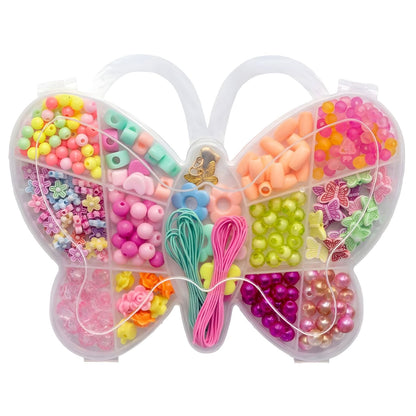 Princess Lillifee Bead Set with colorful beads, flowers, butterflies, and children's bracelet examples