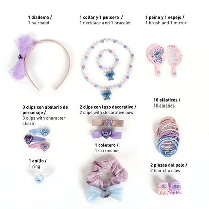 Stitch Beauty Set accessories on display