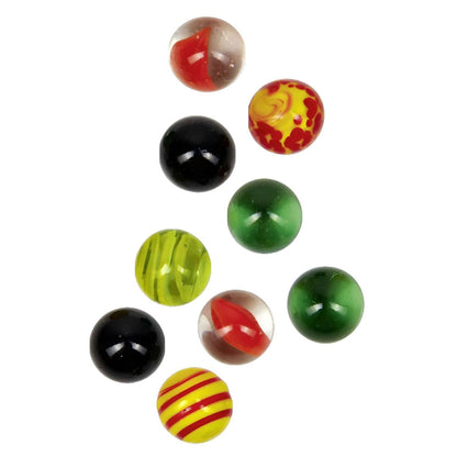 Spiegelburg Green Dinosaur marble set in tube with colorful marbles