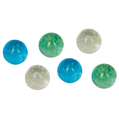 Spiegelburg large glow-in-the-dark blue, green, and clear marble set