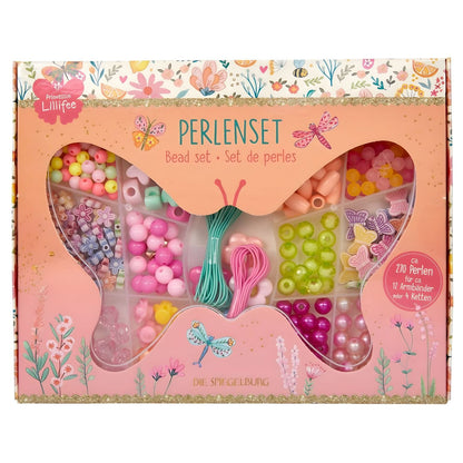 Princess Lillifee Bead Set with colorful beads, flowers, butterflies, and children's bracelet examples