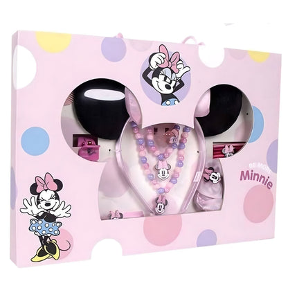 Minnie Mouse Cerdá beauty set with pink tiara, necklace, bracelet, comb, mirror and hair accessories