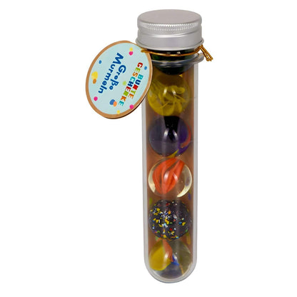 Spiegelburg large colorful marble set in tube with various colored marbles