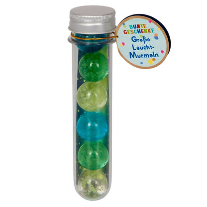 Spiegelburg large glow-in-the-dark blue, green, and clear marble set