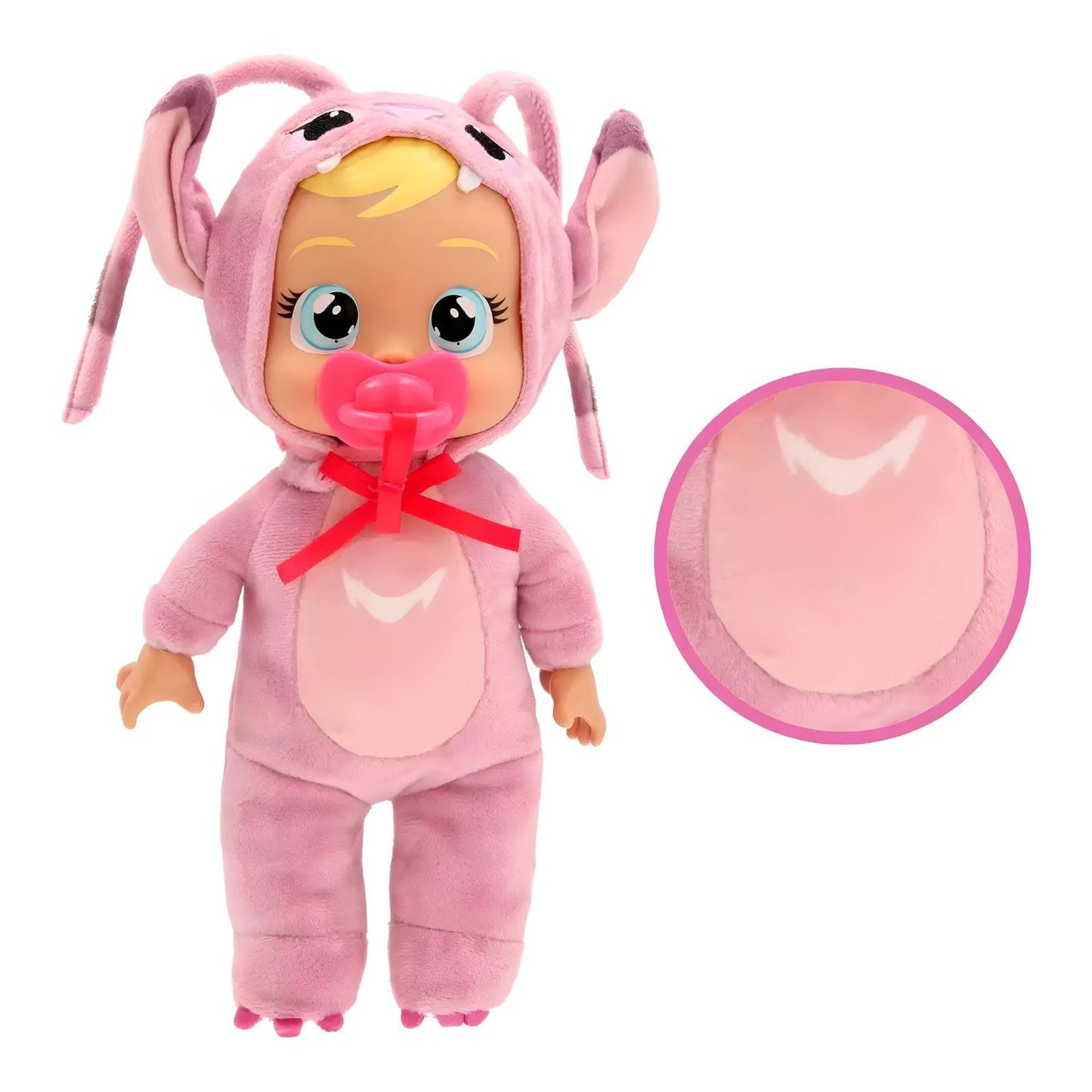 Cry Babies Recém-nascido Angel com chupeta para brincadeira interativa