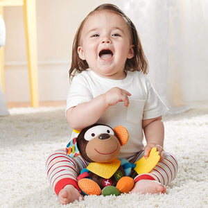 Brinquedo para bebé peluche de actividades Macaco