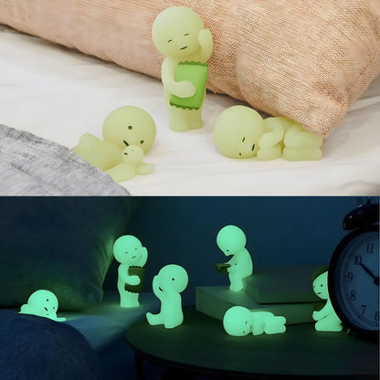 Collectible Smiski Bed Figure that glows in the dark