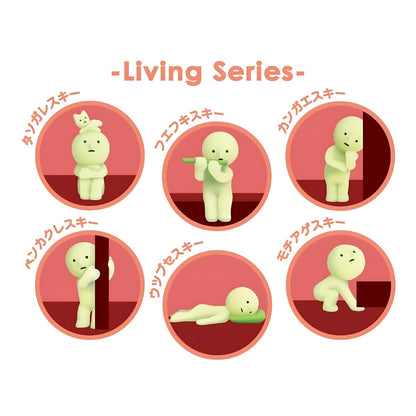 Collectible Smiski Living Room Figure that glows in the dark