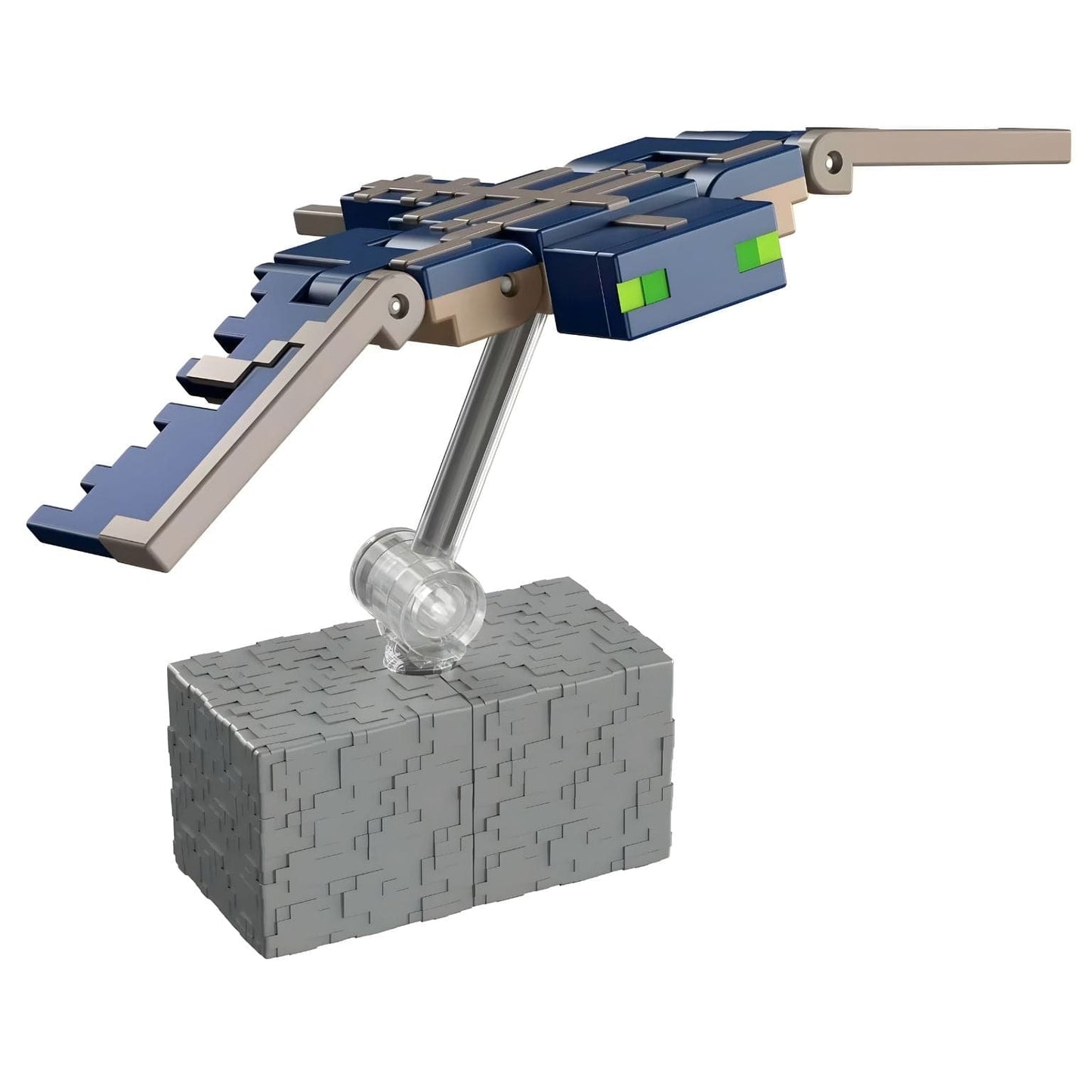 Figura Minecraft Fantasma Minecraft azul com asas em exposição