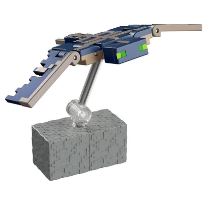 Minecraft Phantom figure blue Minecraft with wings on display