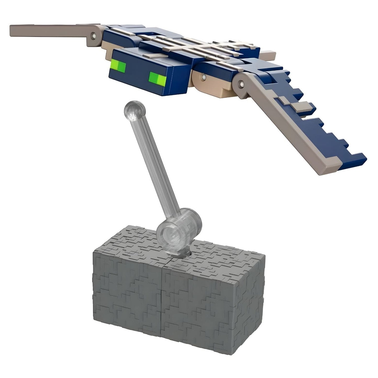 Figura Minecraft Fantasma Minecraft azul com asas em exposição