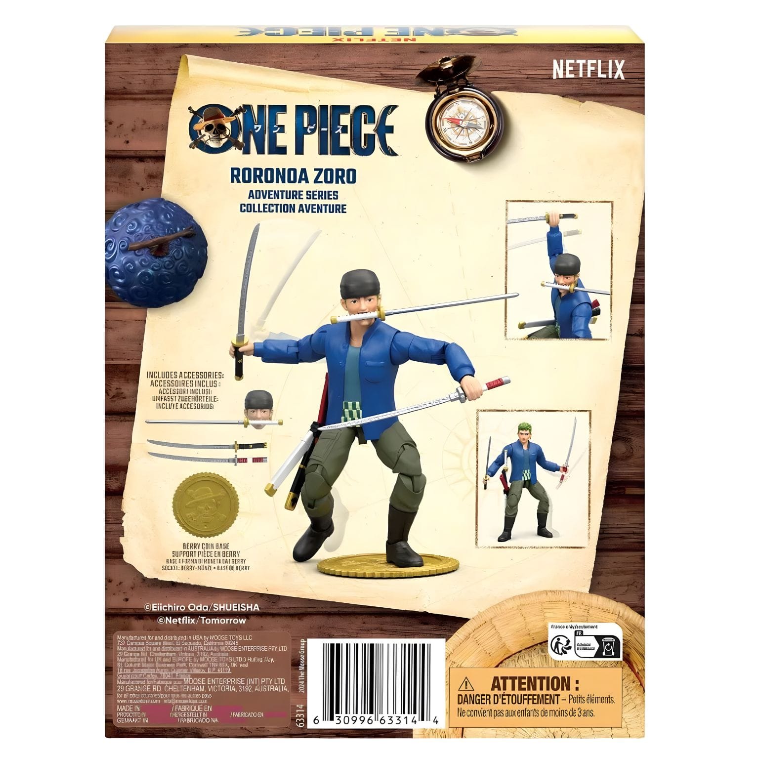 Figura anime One Piece Zoro para brincar ou expor