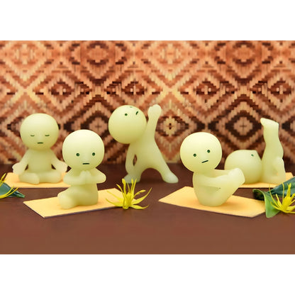 Collectible Smiski Yoga in a yoga pose