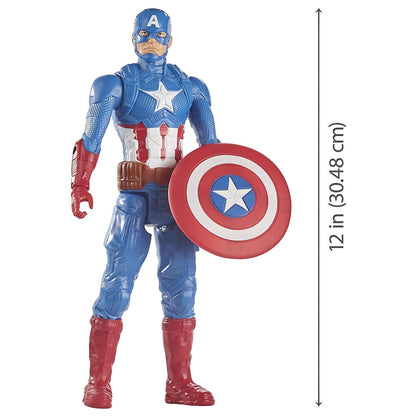 Titan Captain America figure blue, red and white with shield