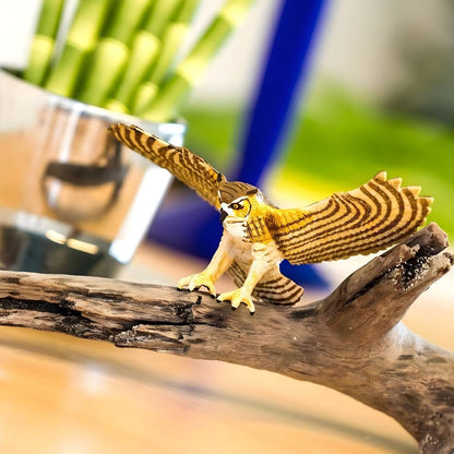 Virginia owl animal figure designed for discovery and pretend play