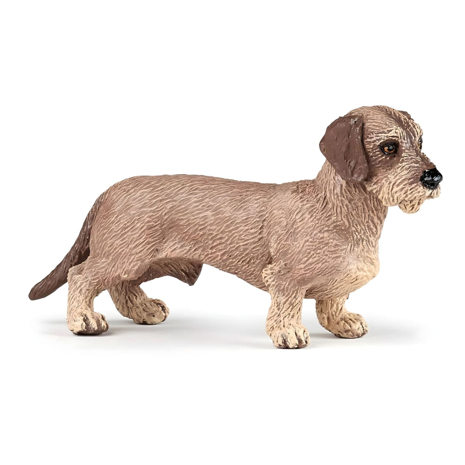 Figura de borracha dachshund em vista complementar