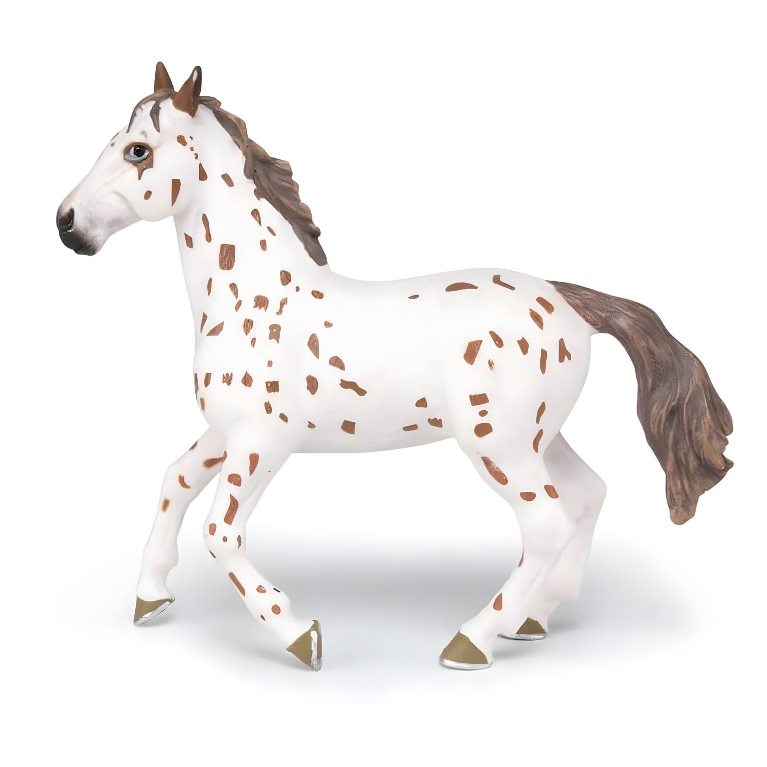Figura de brinquedo égua Appaloosa em vista de perfil