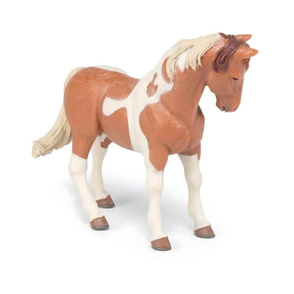 Rubber figure spotted mare in side view