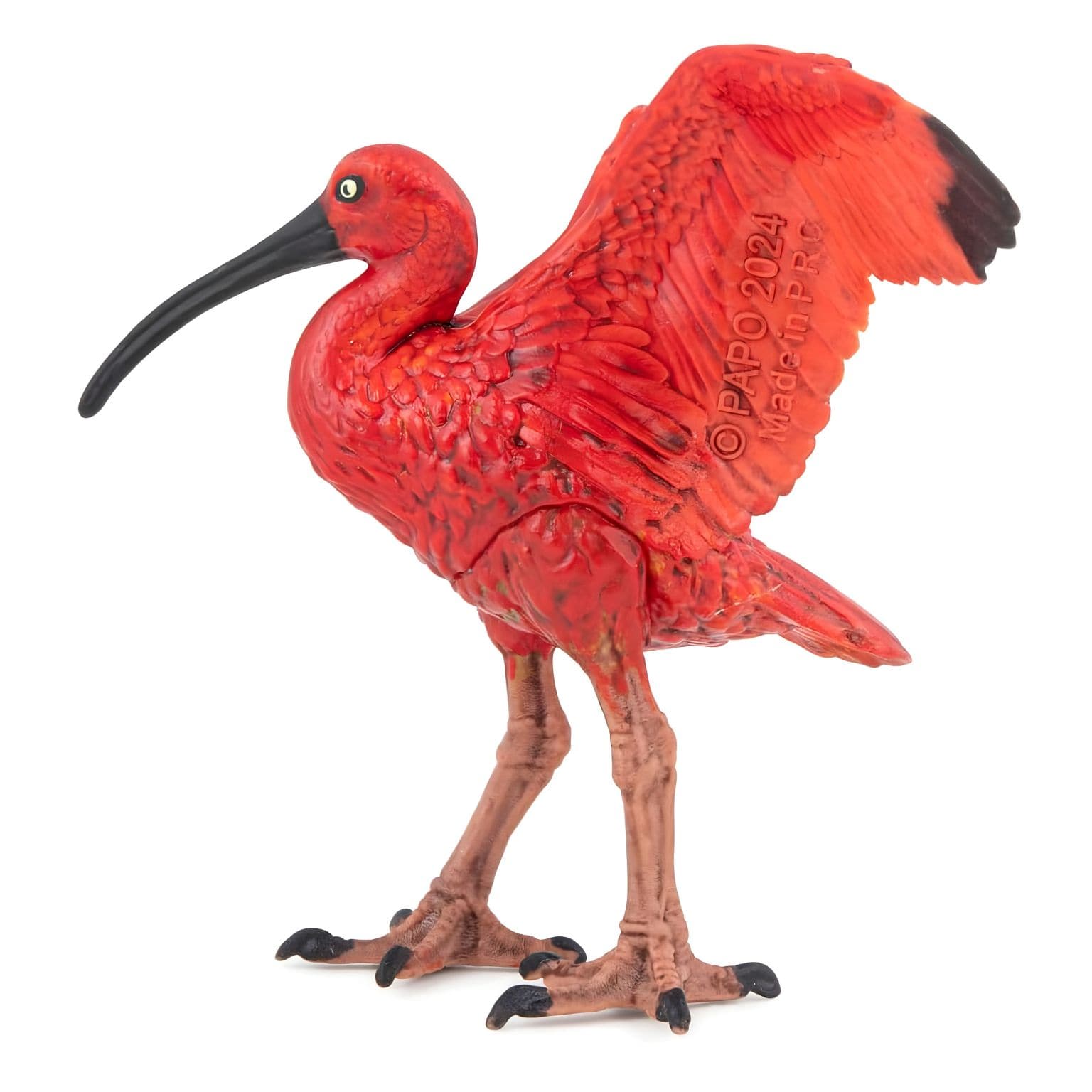 Figura de borracha Ibis-escarlate da Brincatoys.
