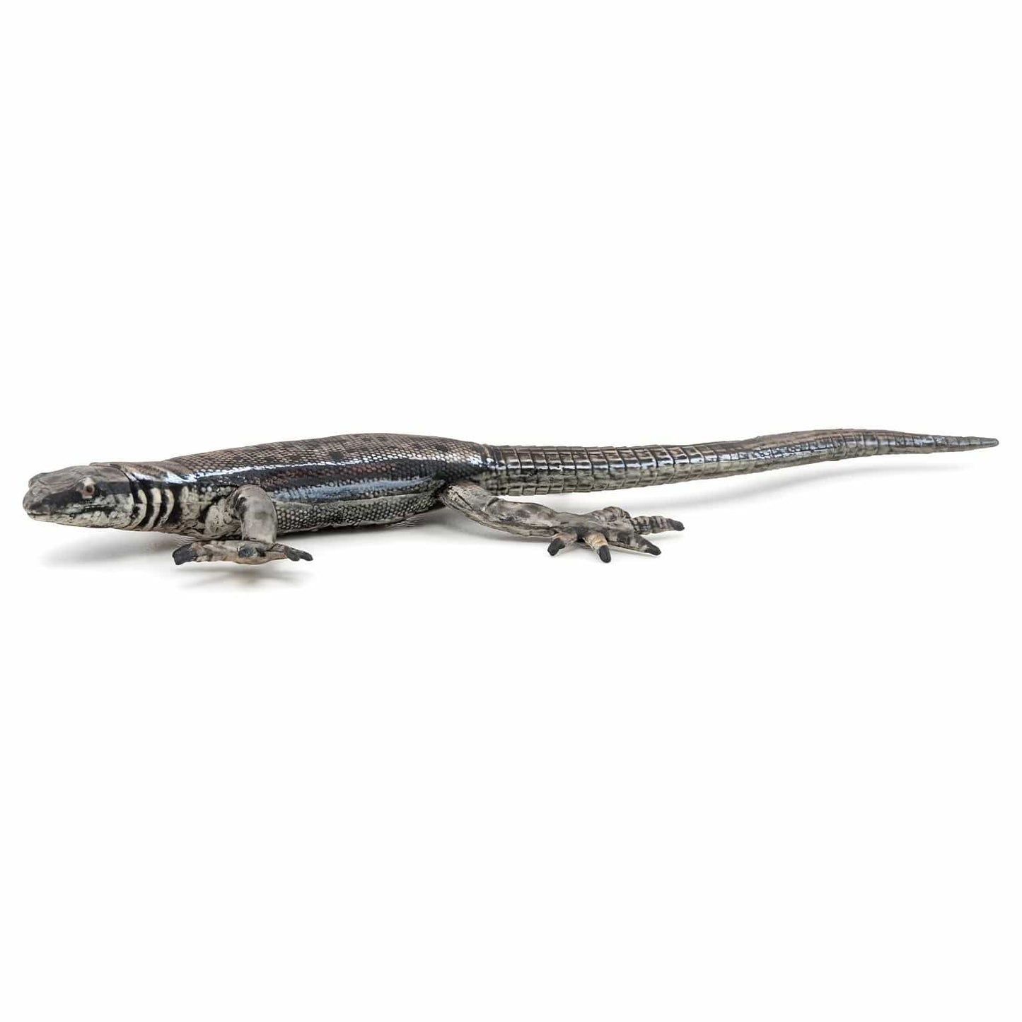 Figura de brinquedo lagarto comum em vista de perfil
