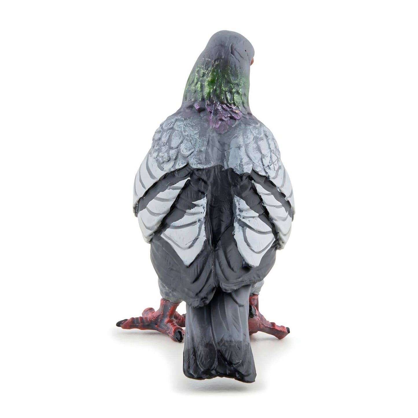 Figura de borracha pombo em vista frontal