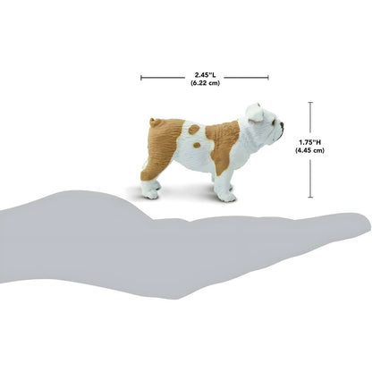 Bulldog rubber figure with complementary image