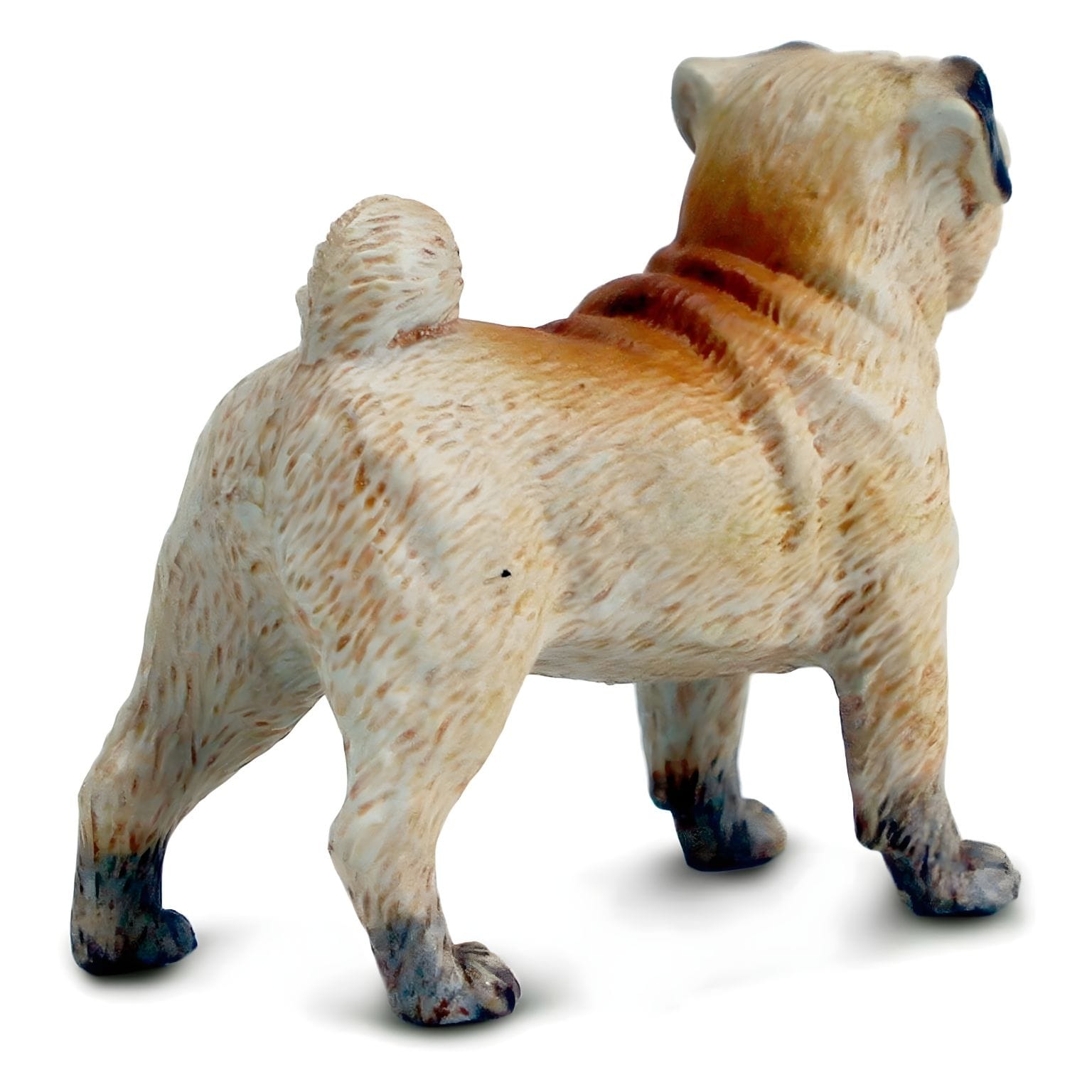 Detalhe da figura de borracha Pug
