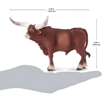 Additional view of the rubber Ankole Watusi Bull Figure