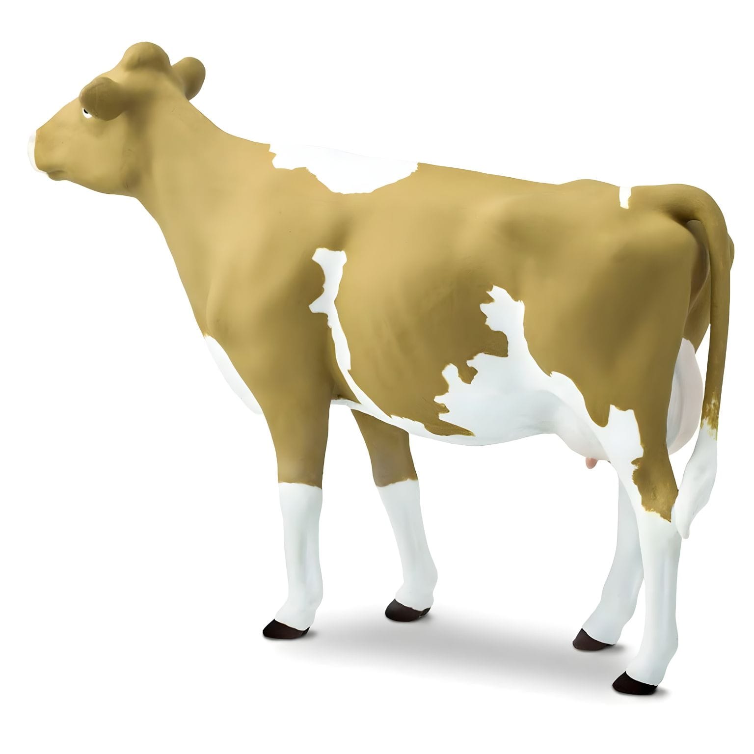 Figura de borracha Vaca Guernsey em outra perspetiva