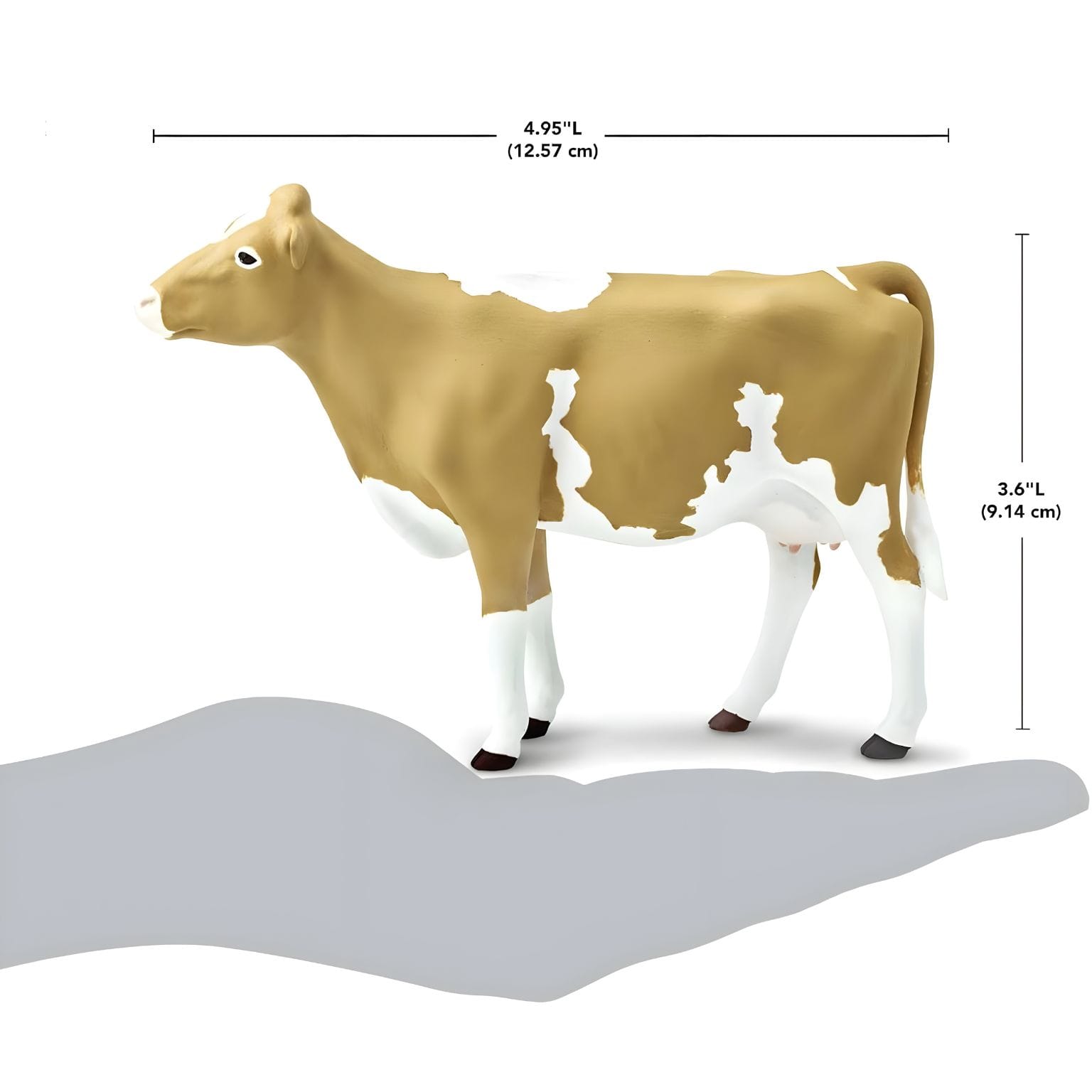 Figura de borracha Vaca Guernsey vista adicional